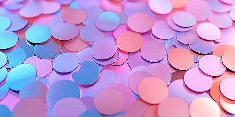 Poster - pastel-colored abstract circles background for creative design projects.