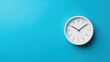 © W. Thienthongthai - A clock timer isolated copy space on blue background