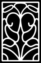 Poster - Stylized Floral Pattern in White and Black Vector Design