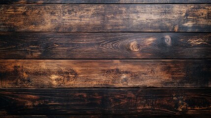 Poster - old wooden table dark brown