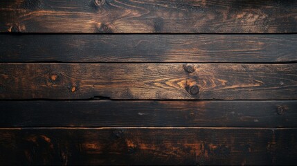 Poster - old wooden table dark brown