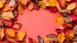 © Otseira - Autumn leaves background with copy space