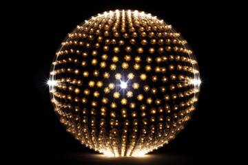 Wall Mural - a soccer ball made from hundreds of tiny led lights, creating a mesmerizing display when turned on
