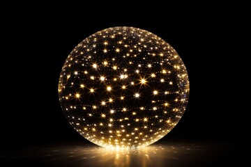 Wall Mural - a soccer ball made from hundreds of tiny led lights, creating a mesmerizing display when turned on