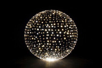 Wall Mural - a soccer ball made from hundreds of tiny led lights, creating a mesmerizing display when turned on