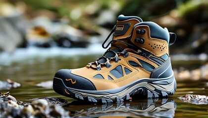 Durable outdoor work boots offering comfort and safety for navigating water and challenging terrains