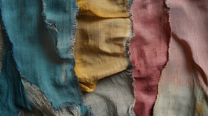 Sticker - Close-up of Colorful, Textured Fabric