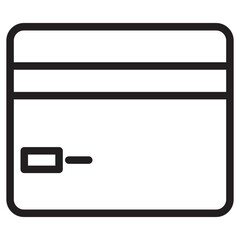 Wall Mural - Banking Bill Card Line Icon