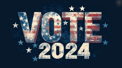 2024 American US presidential general election - voting and politics concept, card banner or wallpaper, 