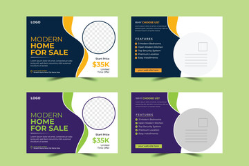 real estate postcard design template