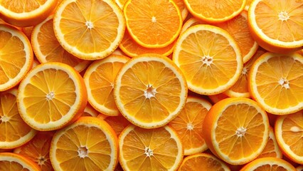 Wall Mural - Slices of fresh and juicy orange, orange, fruit, citrus, vitamin C, healthy, slices, juicy, freshness, close-up, natural