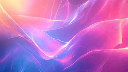 Poster - Futuristic background featuring soft, glowing light colors and smooth, flowing lines, offering a sleek