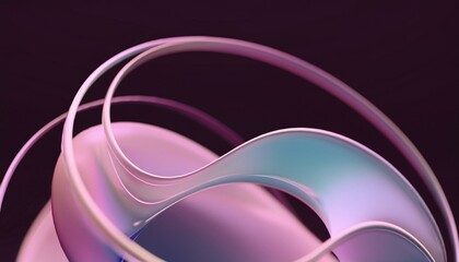 Wall Mural - abstract futuristic shape, 3d render