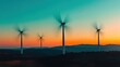 © somchai20162516 - A conceptual image of wind energy, with blurred motion of turbine blades spinning against a clear sky, symbolizing the generation of clean power