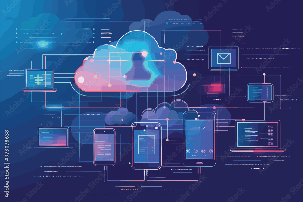 Synchronizing data between digital devices and cloud server, remote ...
