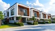 © Mona -33 Desing - Affordable Townhome Community in Bangna Showcasing Modern Architectural