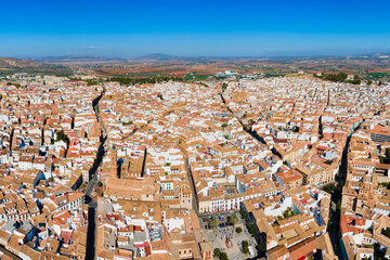 Sticker - Antequera aerial panoramic view, Malaga province, Spain