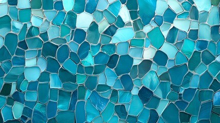 Abstract Blue Mosaic Pattern Background