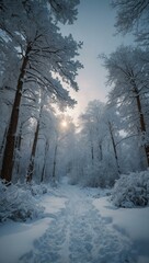 Canvas Print - Winter wonderland scene