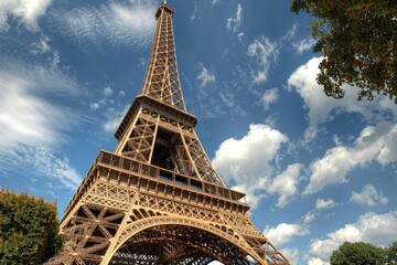 Eiffel tower - minimalist image, painting, wildlife photograph, Paris Olympics. Beautiful simple AI generated image