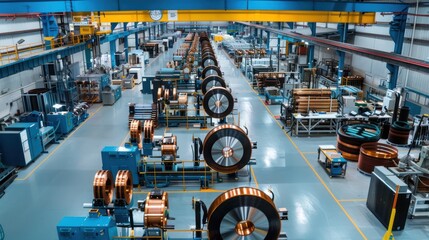 Sticker - Factory Interior with Manufacturing Equipment