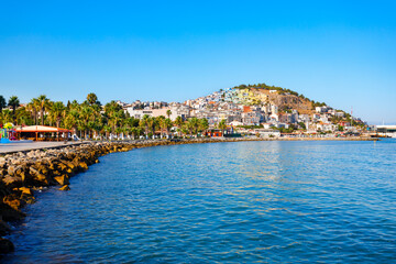 Poster - Kusadasi city seafront promenade in Aydin Province in Turkey