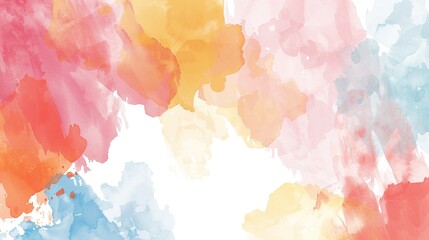 Wall Mural - _Colorful_watercolor_patch_background_vector