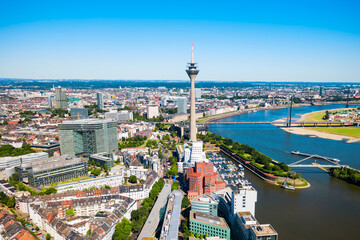 Canvas Print - Medienhafen Media Harbour district, Dusseldorf