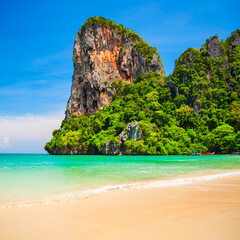 Fototapete - Clear water beach in Thailand
