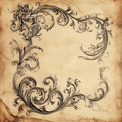 Elegant Vintage Floral Frame Design