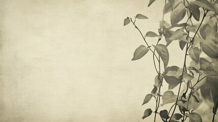 Elegant Vintage Background with Leaves