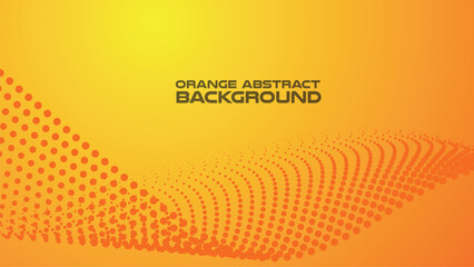 Wall Mural - Orange halftone abstract background for backdrop or presentation