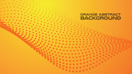 Orange halftone abstract background for backdrop or presentation