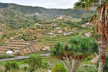 La Gomera, Canary Islands - march 15 2024 : landscape of Hermigua