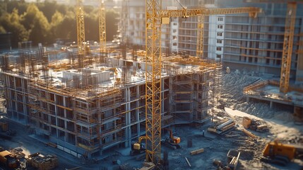 3D printing technology is used to build construction sites digitally. This allows for better planning and coordination of construction projects.