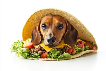 Sticker - Dachshund Taco