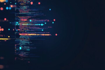 Colorful Code on Dark Background for Software Development with generative ai