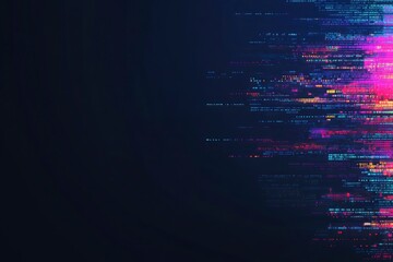 Colorful Code on Dark Background for Software Development with generative ai