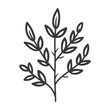 © NikahGeh - A simple line drawing of a leafy branch with multiple leaves