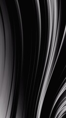 Wall Mural - Flowing silver metal abstract wave on black. Loop able vertical modern background animation