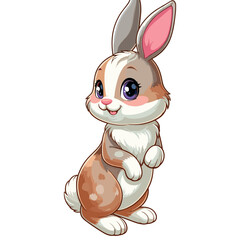 Sticker - Cute Rabbit Vector Cartoon illustration