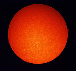 Wall Mural - the surface of the sun taken through a chromosphere telescope.
