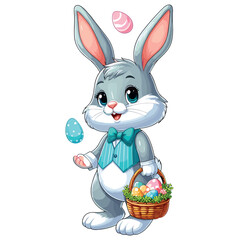 Sticker - Cute Rabbit Vector Cartoon illustration