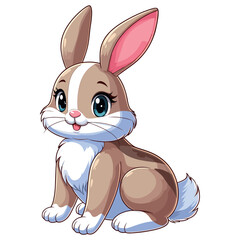 Poster - Cute Rabbit Vector Cartoon illustration