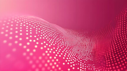 Poster - Abstract Pink and White Polka Dot Background