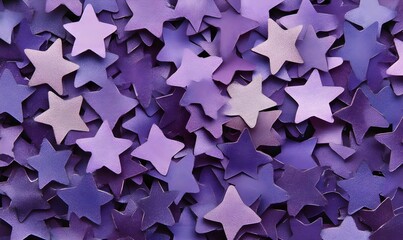 Wall Mural - Purple Star Confetti Background