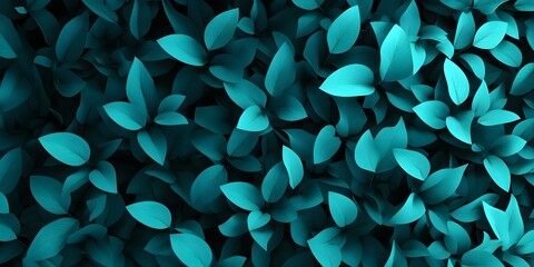 Sticker - Teal Green Leaf Pattern