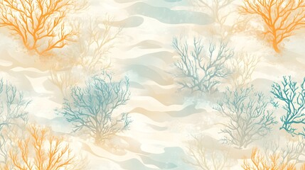 Sticker - Abstract Watercolor Tree Branches Background