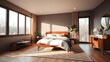 © Cornflakesei - Modern Minimalist Bedroom Interior Design with Large Windows and Natural Light