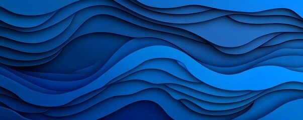 Wall Mural - Abstract blue wave background